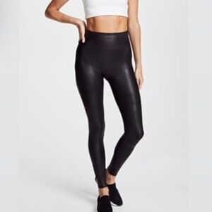 [US L]SPANX Ready to Wow Black Faux Leather Legging
